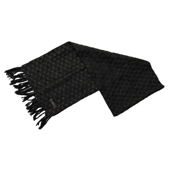PRADA Textured Woven Gray Wool Scarf Pre-owned - Picture 1 of 12